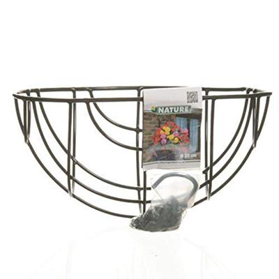 Hanging basket metaaldraad groen geepoxeerd incl. ketting H20x dia. 40cm Nature - Nature Hanging basket metaaldraad groen geepoxeerd incl. ketting H20x dia. 40cm Nature - Nature