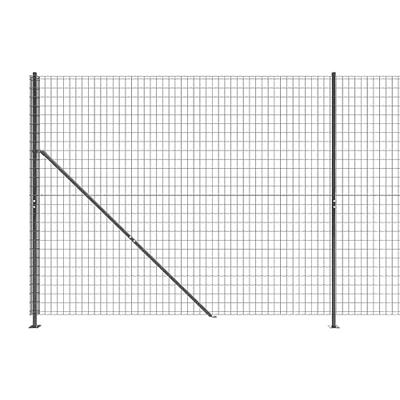 Draadgaashek met flens 2x10 m antracietkleurig - thumbnail