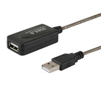 SAVIO CL-130 USB active port extension 10m USB 2.0-A male USB 2.0-A female Zwart - thumbnail