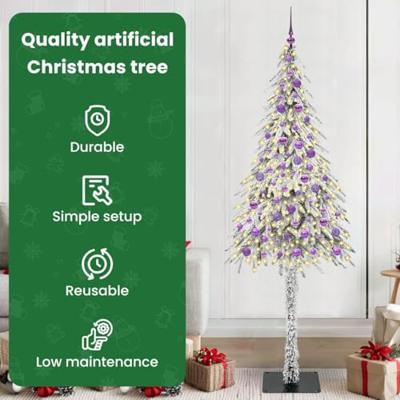 VidaXL Kerstboom met 300 led met standaard wit 210 cm pe en staal VidaXL Kerstboom met 300 led met standaard wit 210 cm pe en staal