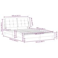Bedframe met LED-verlichting kunstleer zwart en wit 120x200 cm - thumbnail