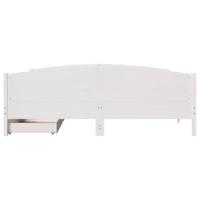 Bedframe zonder matras massief grenenhout wit 180x200 cm - thumbnail