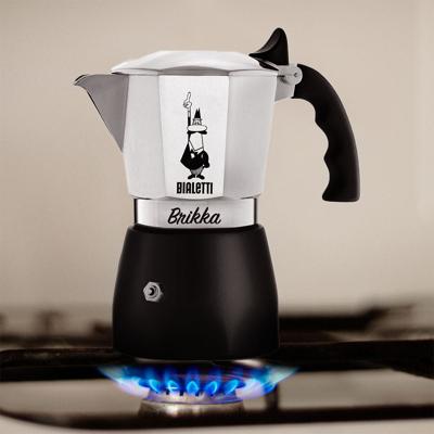 Italiaanse Koffiepot Bialetti BRIKKA Aluminium 4 Koppar - thumbnail