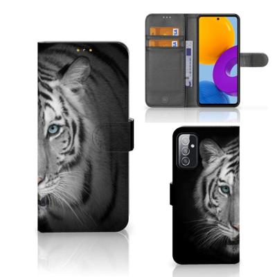 Samsung Galaxy M52 | Telefoonhoesje | Met pasjeshouder | Tijger