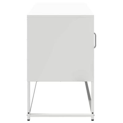 Tv-meubel 100,5x39x60,5 cm staal wit Tv-meubel 100,5x39x60,5 cm staal wit