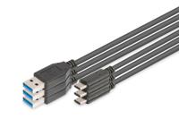 DIGITUS USB 2.0 aansluitkabel - 3 stuks - 1,0 m - USB A (St) naar USB C (St) - 480 Mbit/s - verbindingskabel - zwart, USB 2.0-1,0 m - 3 stuks - thumbnail