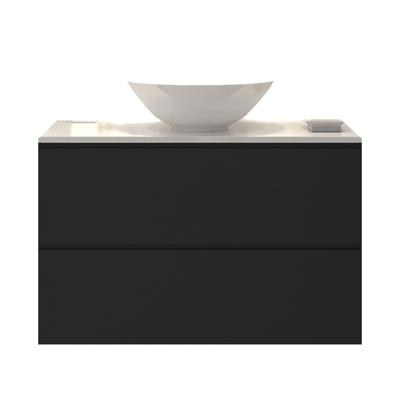 Badkamermeubelset Gliss Zeus 80 cm Mat Zwart Met Waskom Badkamermeubelset Gliss Zeus 80 cm Mat Zwart Met Waskom