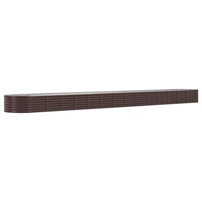 VidaXL Plantenbak 620x80x36 cm gegalvaniseerd staal bruin
