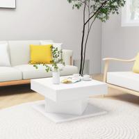 VidaXL Salontafel 57x57x30 cm bewerkt hout wit - thumbnail