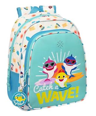 Schoolrugzak Baby Shark Surfing Blauw Wit 27 x 33 x 10 cm Schoolrugzak Baby Shark Surfing Blauw Wit 27 x 33 x 10 cm
