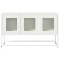 Tv-meubel 100,5x39x60,5 cm koudgewalst staal wit - thumbnail