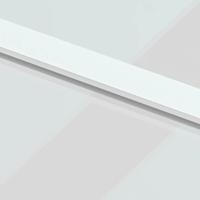 Schuifdeur 76x205 cm gehard glas en aluminium wit - thumbnail