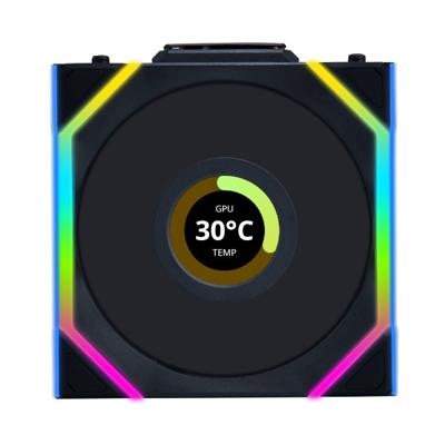 Lian Li Lian Li UNI FAN SL Wireless LCD Lüfter, ARGB, PWM - 120 mm, schwarz PC-ventilator Zwart (b x h x d) 120 x 124.5 x 28 mm