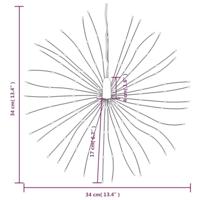 VidaXL Kerstverlichting vuurwerk 140 blauwe led&apos;s 17 cm - thumbnail