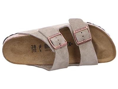 BIRKENSTOCK - Arizona slippers taupe Suede Unisex
