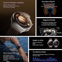 HUAWEI 55020AMB Watch 4 Pro Smart Watch - eSIM horloge met mobiel bellen en saffierglas - fitnesstracker en gezondheidsmonitor met ECG- en SPo2-bewaking compatibel met Android en iO's 46 mm titanium - thumbnail