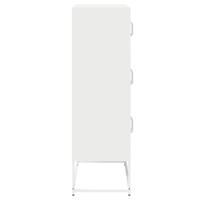 Hoge kast 68x39x123 cm staal wit - thumbnail