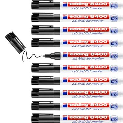 Cd marker edding 8400 rond 0.5-1mm zwart | 10 stuks