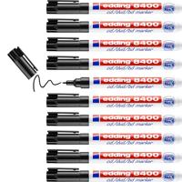Permanente markeerstift Edding 8400 Zwart (10 Stuks) - thumbnail