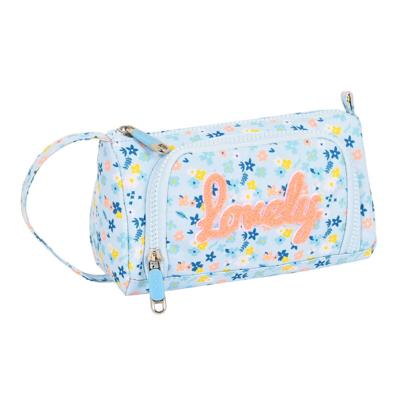 Schooletui met Accessoires Moos Lovely Blauw (32 Onderdelen)