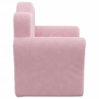 Kinderbank zacht pluche roze - thumbnail