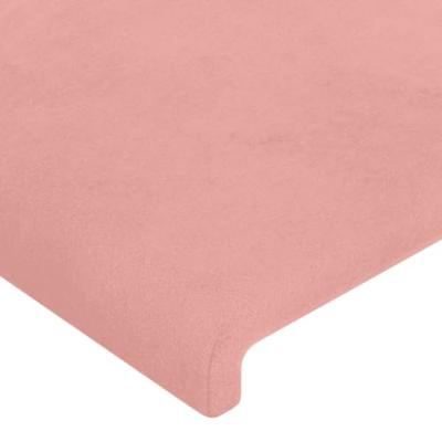 Boxspring met matras fluweel roze 140x190 cm