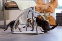Beeztees kitten speelkleed Xabia grijs kattenspeelgoed 40x40x33cm - thumbnail