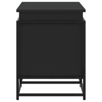 VidaXL Opbergbox met deksel 100x40x51,5 cm bewerkt hout zwart - thumbnail