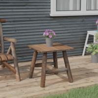 Bijzettafel 49x49x50 cm massief vurenhout - thumbnail