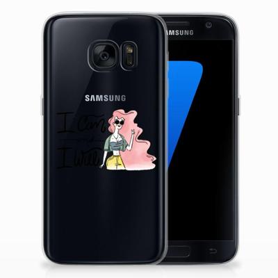 Samsung Galaxy S7 Telefoonhoesje met Naam i Can Samsung Galaxy S7 Telefoonhoesje met Naam i Can