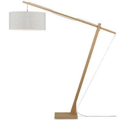 GOOD&MOJO Vloerlamp 'Montblanc' Bamboe en Eco linnen, 207cm, kleur Beige GOOD&MOJO Vloerlamp 'Montblanc' Bamboe en Eco linnen, 207cm, kleur Beige
