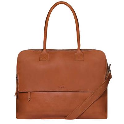 MyK Bag Focus Schoudertas / Handtas 15'' Caramel