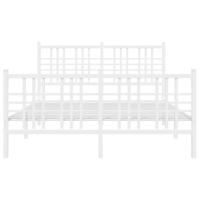 Bedframe met hoofd- en voeteneinde metaal wit 120 x 190 cm - thumbnail