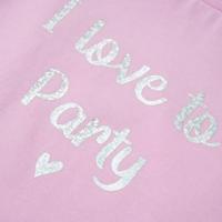 Kindershirt met ruches aan de mouwen 116 lila - thumbnail