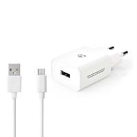 Nedis WCHAM212AWT Wandlader 2,1 A Losse Kabel Micro-usb Wit - thumbnail
