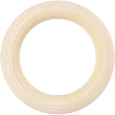 Creativ Company Ring hout, d 55 mm, 6 stuk/ 1 doos
