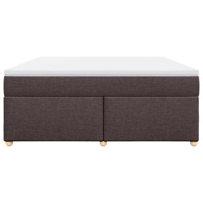Boxspring met matras stof donkerbruin 180x200 cm - thumbnail