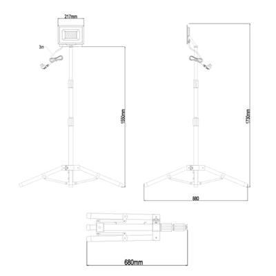 LED spotlight Velamp 50 W 6500 K 4000 Lm