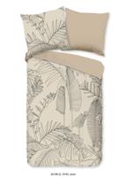 Good Morning Dekbedovertrek "bladeren" - Zand - (240x200/220 cm) - Katoen - thumbnail