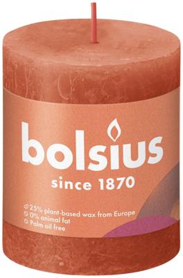 Bolsius rustiek stompkaars 80/68 oranje