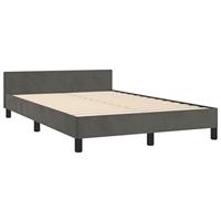 Bedframe zonder matras 120x190 cm fluweel donkergrijs - thumbnail