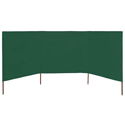 VidaXL Windscherm 3-panelen 400x80 cm stof groen