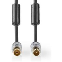 Coaxkabel 90 dB | IEC (Coax) Male - IEC (Coax) Female | 10,0 m | Antraciet - thumbnail