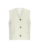 Msch Copenhagen Mschrosina Michelle Short Waistcoat 19551 T-shirt Korte Mouw Fog Mel - thumbnail
