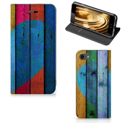 iPhone 7 | 8 | SE (2020) | SE (2022) Book | Wallet Case | Wood Heart - Cadeau voor je Vriend iPhone 7 | 8 | SE (2020) | SE (2022) Book | Wallet Case | Wood Heart - Cadeau voor je Vriend