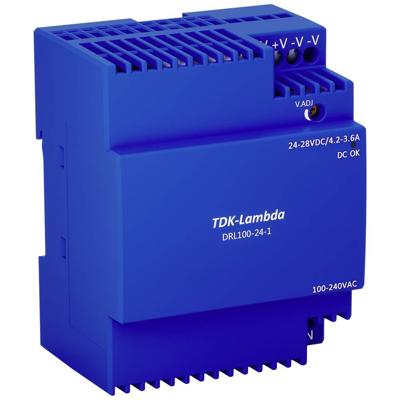 TDK-Lambda DRL100-24-1 DIN-rail netvoeding 24 V 3.67 A 100.8 W Inhoud 1 stuk(s)