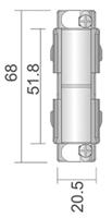 Deko Light 710016 D Line elektrischer Verbinder 230V-railsysteemcomponenten Stroomrail 3-fasig Grijs - thumbnail