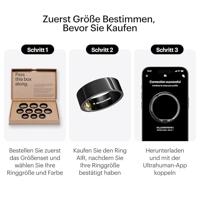 ULTRAHUMAN Ring Air - Advanced Sleep-Tracking Wearable, HRV, hartslag- en temperatuurbewaking, track workout, beweging & herstel, waterbestendig tot 100 m - thumbnail