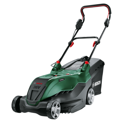 Bosch Groen Accumaaier AdvancedRotak 36V-40-650 | 1 x 36 V Li-Ion accu 4,0 Ah accu + AL 36V-20 lader | opvouwbare opvangbak 06008B9F00