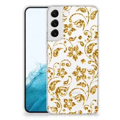 Samsung Galaxy S22 Plus | TPU Case | Gouden Bloemen Samsung Galaxy S22 Plus | TPU Case | Gouden Bloemen